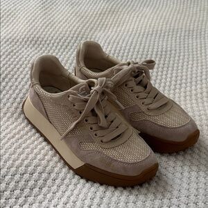 Sam Edelman Beige and Brown Sneakers